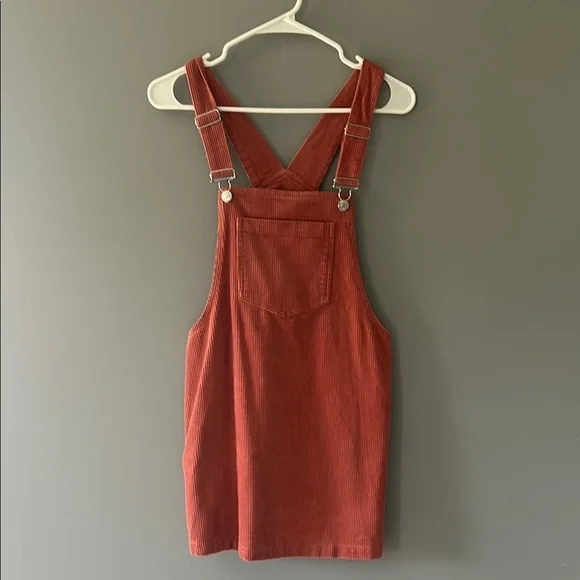 Forever 21 Pink Corduroy Overall Dress size medium - Picture 1 of 3